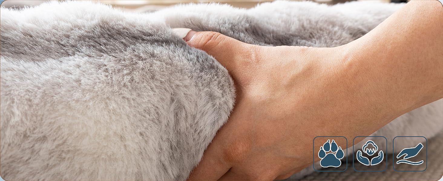 М'який плюшевий чохол на диван для домашніх тварин, 90x90 см, світло-сірий. Захист дивану від собак та котів.