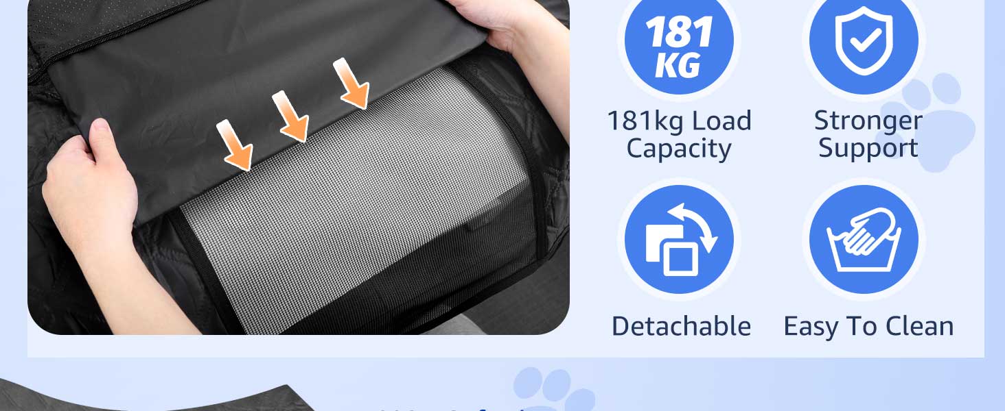 Автоматичний килимок для собак Nobleza з жорсткою основою, 164x131 см, чорний. Захист заднього сидіння авто, вологостійкий, антиковзкий, універсальний розмір