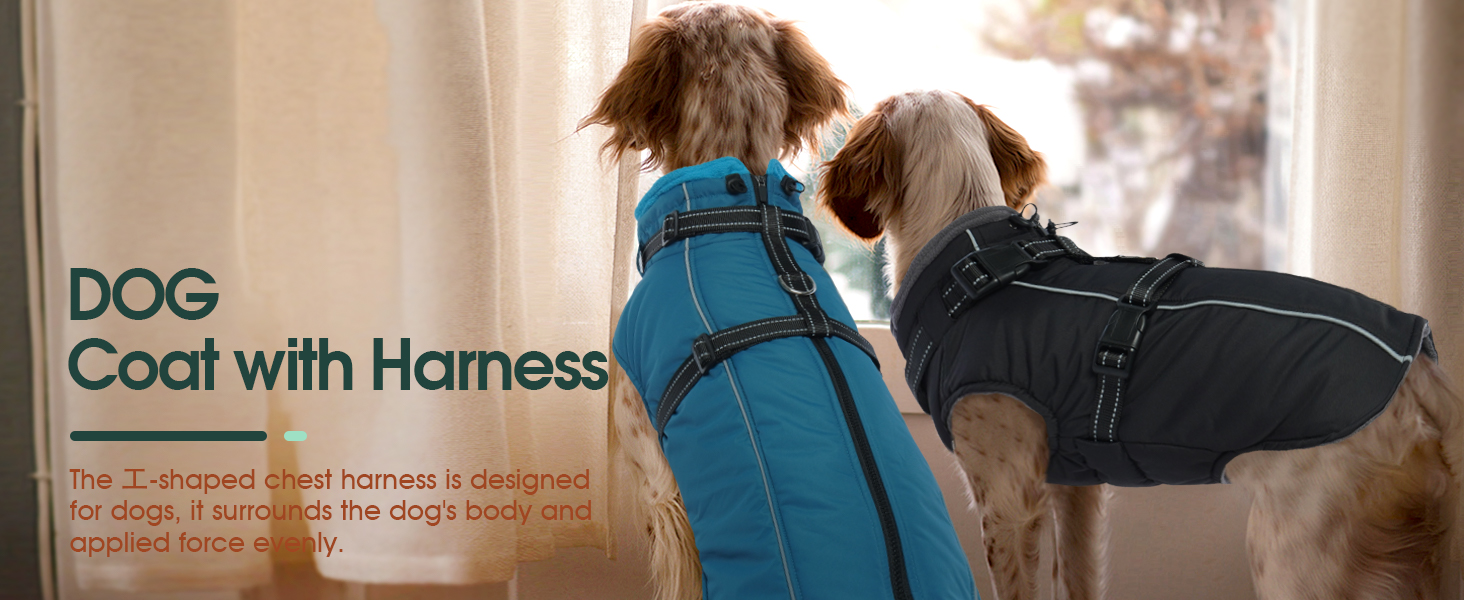 Водонепроникний теплий зимовий пуховик для собак середнього розміру Kuoser, чорний, M (Обхват грудей: 53 см, Обхват шиї: 38 см)