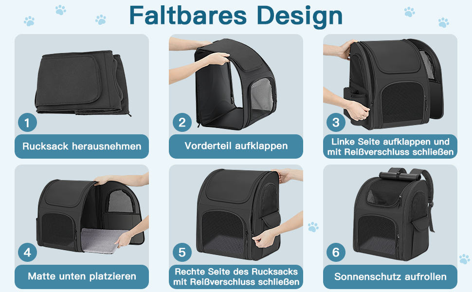 Рюкзак для тварин до 10 кг з сіткою, чорний: зручний та дихаючий для собак та котів