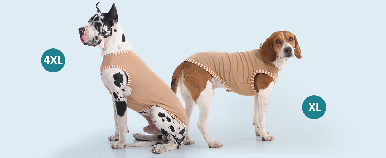 Сорочка для собак Katzinst (2 шт.) - сонцезахист, дихаючий матеріал, для середніх собак, французького бульдога, розмір L (зелений хакі)