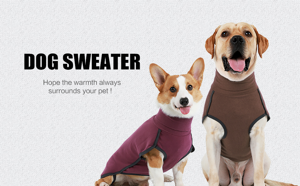 Світшот для собак Heywean з флісу, теплий пуловер для маленьких та середніх собак, одяг для домашнього та зовнішнього використання, колір бордовий (M, 1 шт.)