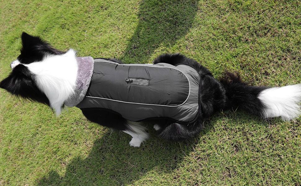 Тепла зимова куртка для собак, відображаюча куртка для собак, одяг для собак, чорний XX-Large