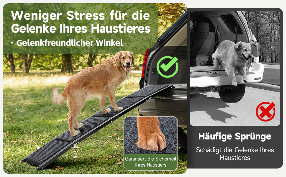 Рампа для собак у машину, розкладна, 170 см, для великих, середніх та малих собак, до 110 кг