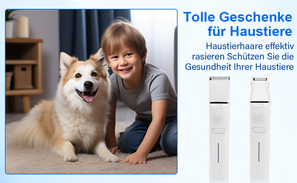 Набір для стрижки котів Dufuso Leise: 4 в 1, LED-підсвітка, професійний триммер для собак та котів, для догляду за лапами, очима, вухами, обличчям та тілом (білий)