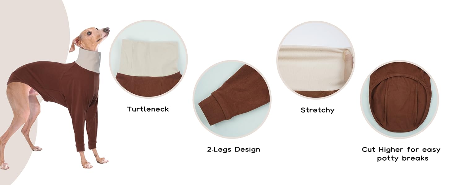 Теплий пуловер для віндхундів та віппотів (вайєт) з флісу, армійсько-зелений та коричневий кольори, розмір XL