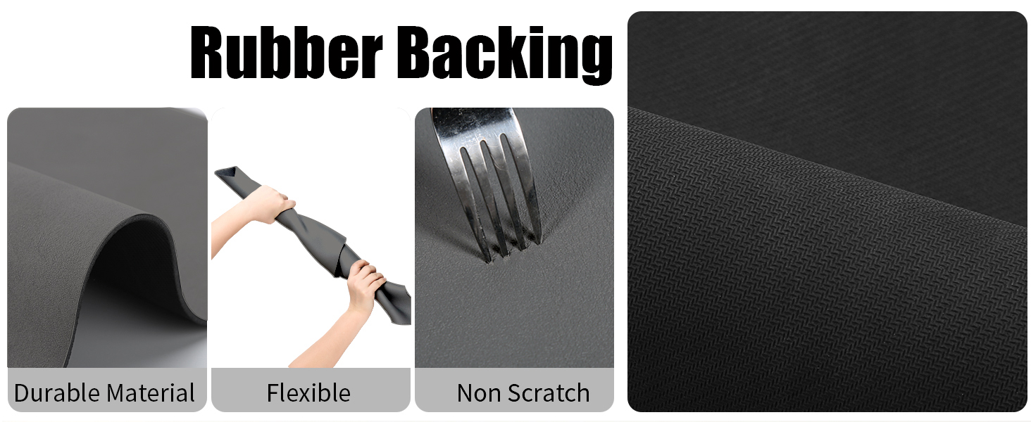 Підкладка під миску для собак та котів, нековзна, 40 x 60 см, сірий колір