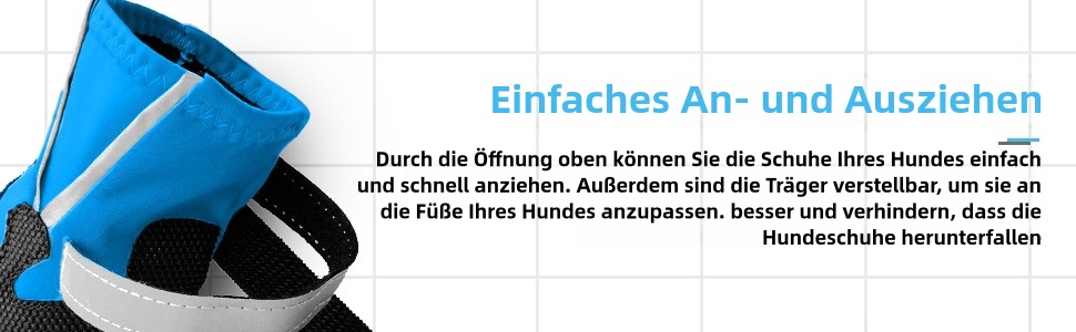 Взуття для собак, 4 шт. Водонепроникні чоботи для собак з антиковзкою підошвою та світловідбиваючим кріпленням, для маленьких, середніх та великих собак (XXL, Синій)