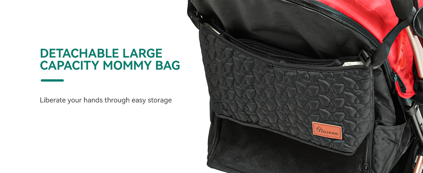 Візок для собак та котів YITAHOME, 22 кг, складання, з кошиком для зберігання, поворотні колеса, сітчасті вікна та двері (Червоний)