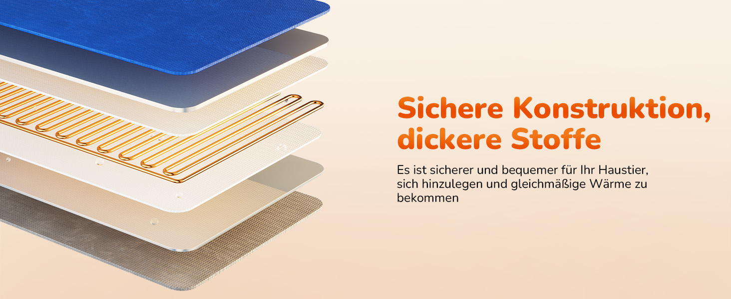 Електричний килимок для тварин Pecute, 40x50 см - зі стабільною температурою, для собак та котів