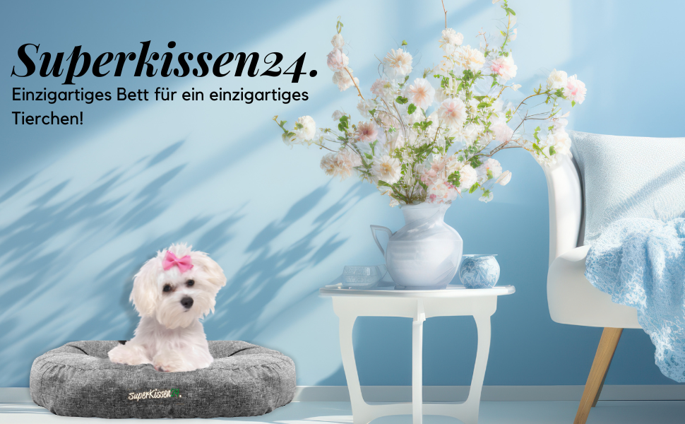 Гіркий лежак для собак середніх порід SuperKissen24 - водонепроникний лежак для котів - лежанка для собак з антикіготного матеріалу - антиалергенний та неслизький - 60 x 14 см, сірий (S)