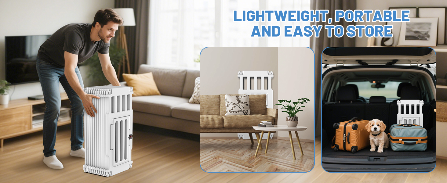 Клітка для цуценят FASRIOU Indoor 65 см, пластикове огородження для собак з антиковзкими присосками, вольєр для маленьких собак, 18 панелей (168 x 135 x 65 см), з окремими секціями