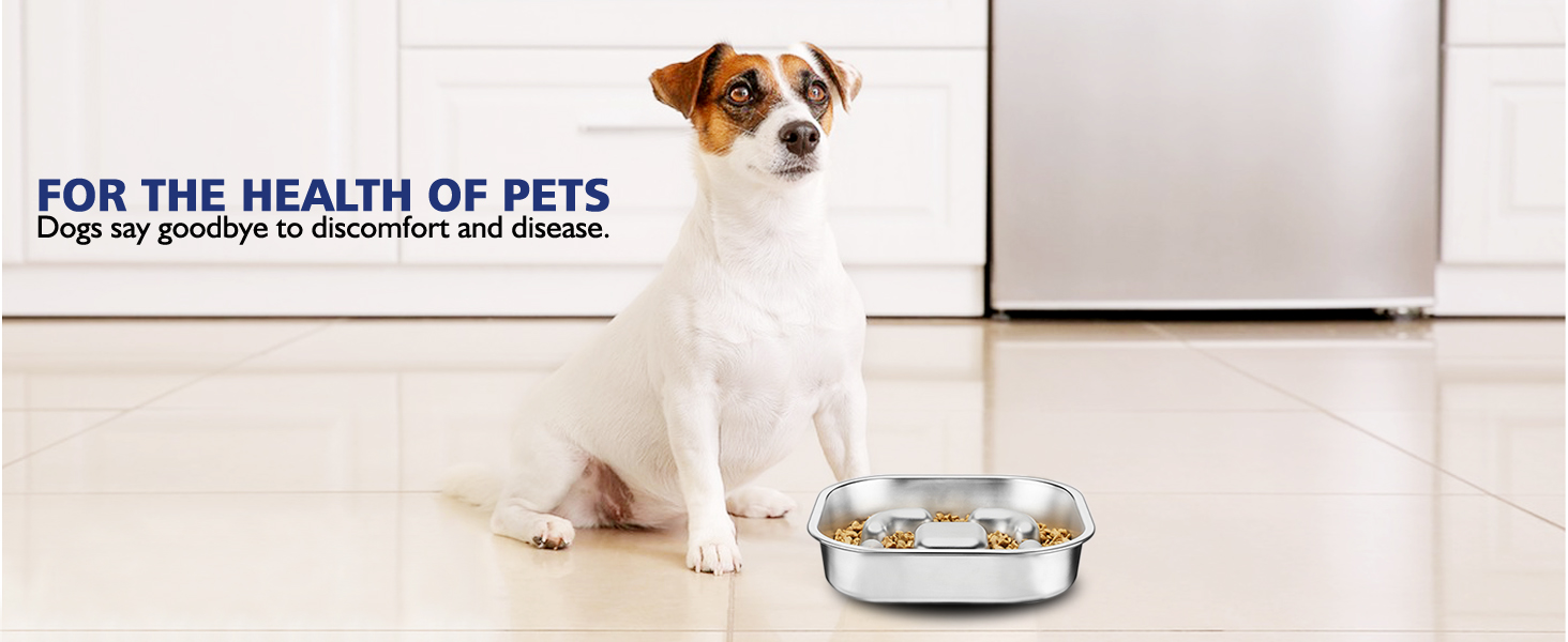 Миска для собак Slow Feeder з гелевими вставками, запобігає ковтання, великі миски для собак, аксесуари для собак, покращує травлення