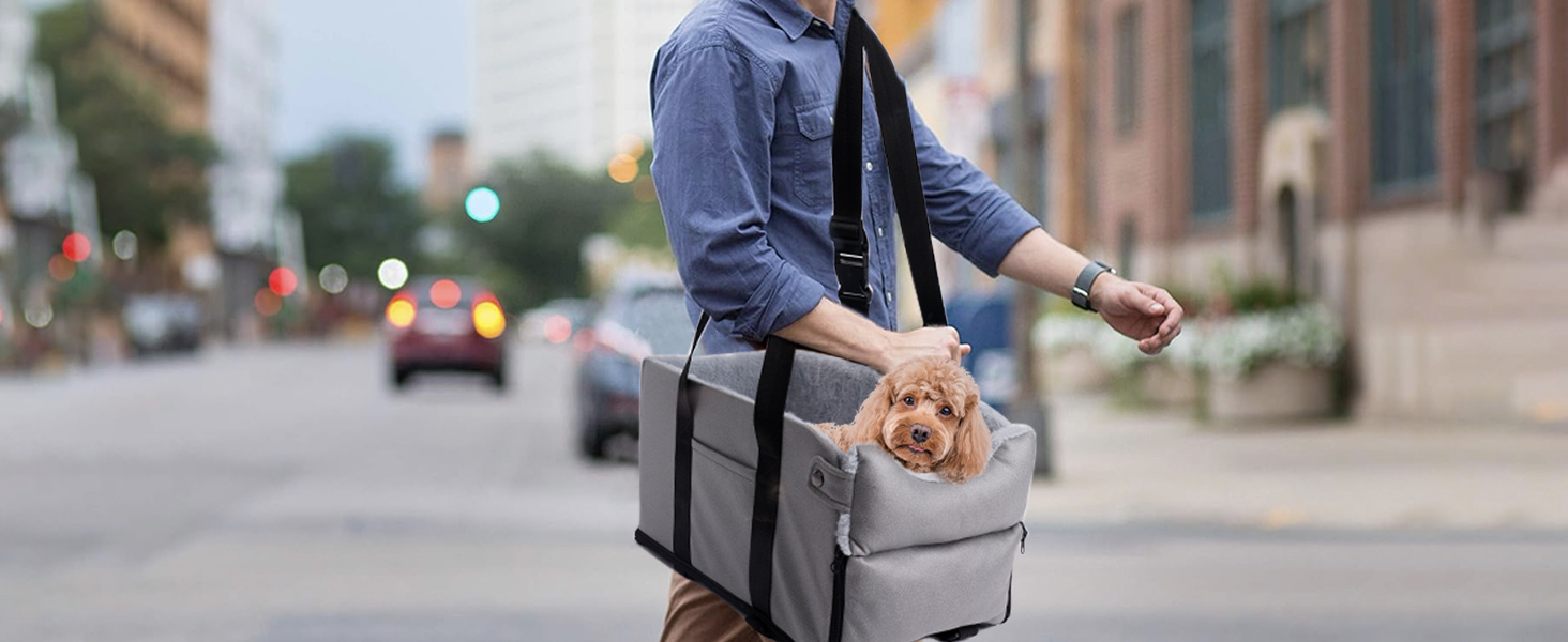 Автокрісло для собак та котів: стабільне, з ременями, знімне, миється, до 6 кг