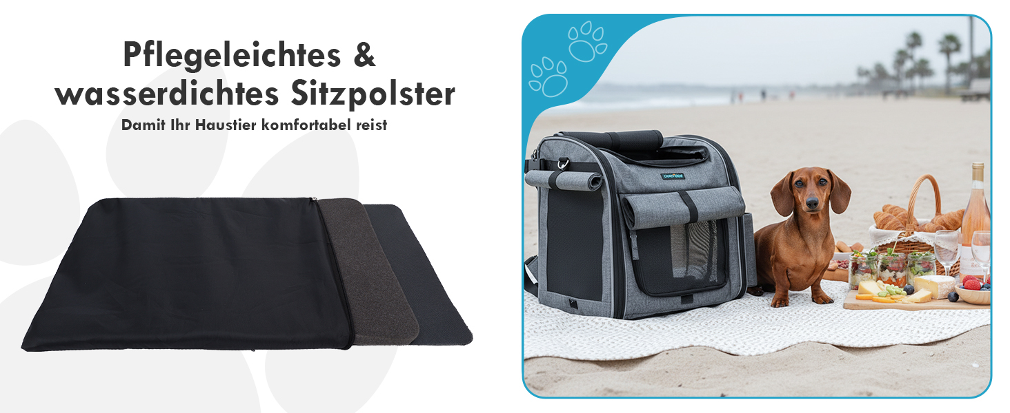 Корзина для собак на велосипед до 10 кг з L-подібним кріпленням Φ8см, складана корзина для велосипеда 4 в 1: рюкзак, сумка через плече, автокрісло, з м'якою подушкою, сітчастими вікнами та світловідбиваючими смугами