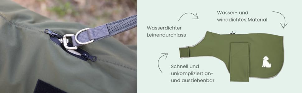 Водонепроможний та вітрозахисний софтшел-дощовик для собак, світло-блакитний, розмір M