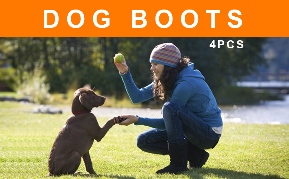 Водонепроникні чоботи для собак 4 шт. з регульованими ремінцями та світловідбиваючими елементами (B, 2)