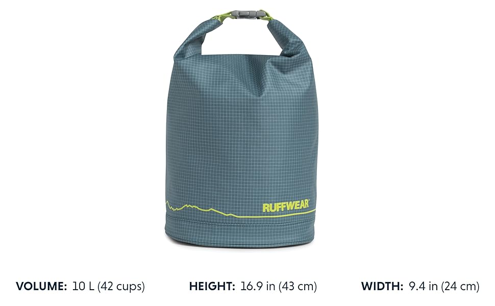 Ruffwear Kibble Kaddie: Переносний мішок для корму для собак, 10L, Blaugrau (Slate Blue)