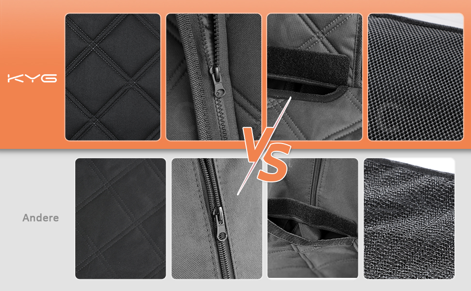 Захист для заднього сидіння автомобіля для собак KYG, водовідштовхувальний, знімний, сумісний з Isofix, 128x58x45 см