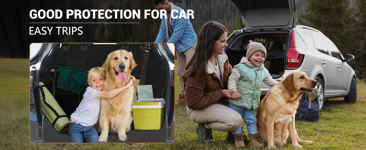 Захист для багажника автомобіля від бруду та подряпин для собак, універсальний, 185x102 см, 600D, водонепроникний, чорний