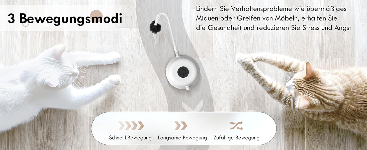 Інтерактивна іграшка для котів TGFIX 3 в 1 – електрична, з колесами та лазером, інтелектуальна іграшка, уникає перешкод, чорна