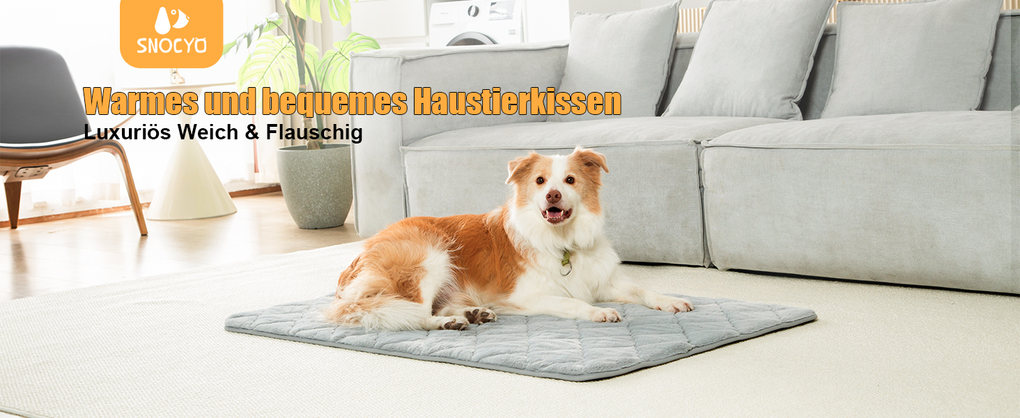 М'який килимок для собак, тепла ковдра для котів та собак, 75 x 50 см, M, м'яка підкладка, можна прати в пральній машині, неслизький, багатофункціональний, сірий