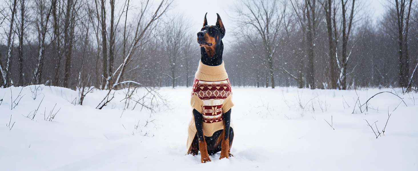 Пуловер для собак IECOii XXL, теплий зимовий пуловер для великих собак, блакитний, з ролетним коміром, для домашніх тварин, на Новий рік, розмір 2XL (обхват грудей 71 см)