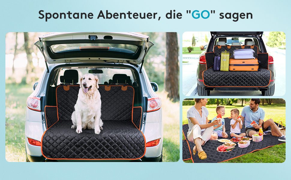 Захист для багажника авто Joejoy для собак з боковими та захистом від порогу, універсальний килимок для багажника, водовідштовхуючий, стійкий до подряпин, легкий у догляді, ковдра для собак, розмір B-185 x 105 см