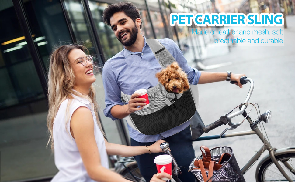 Сумка-переноска для собак PETCUTE, чорна, до 4 кг