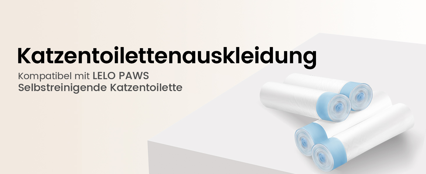 Автоматичний туалет для котів LELO PAWS, 65л, самоочисний, з контролем запаху, керування через APP, електричний, XXL, з мішком для сміття та килимком, для кількох котів, білий (блакитний)