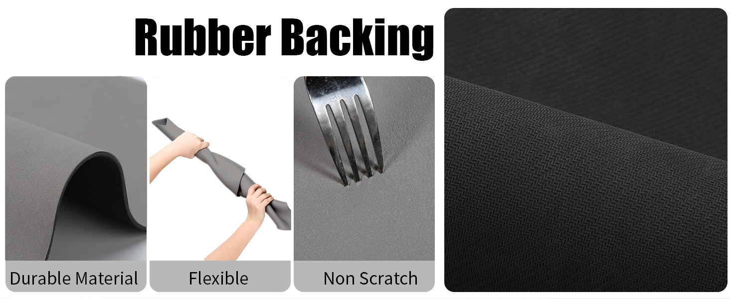 Підкладка під миску для собак та котів, нековзна, 60 x 150 см, сірий колір