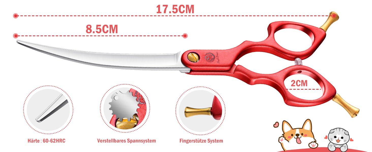 Професійна ножиця для грумінгу собак та котів Purple Dragon 6.5