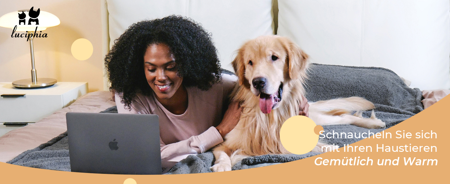 Водонепроникний килимок для собак Luciphia, миючий, для собак, котів, цуценят, теплий, м'який, флісовий, шерпа, для ліжка, дивана, софи, (102*145см) (145*165см)