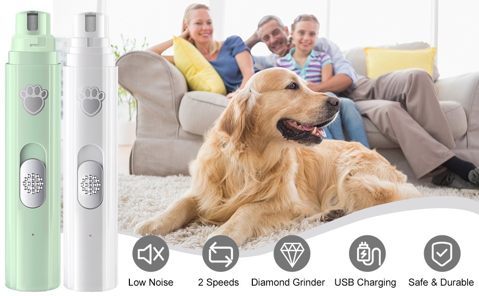 Електричний триммер для собак та котів IFaca: безболісне підрізання нігтів, 2 швидкості, для собак будь-яких порід