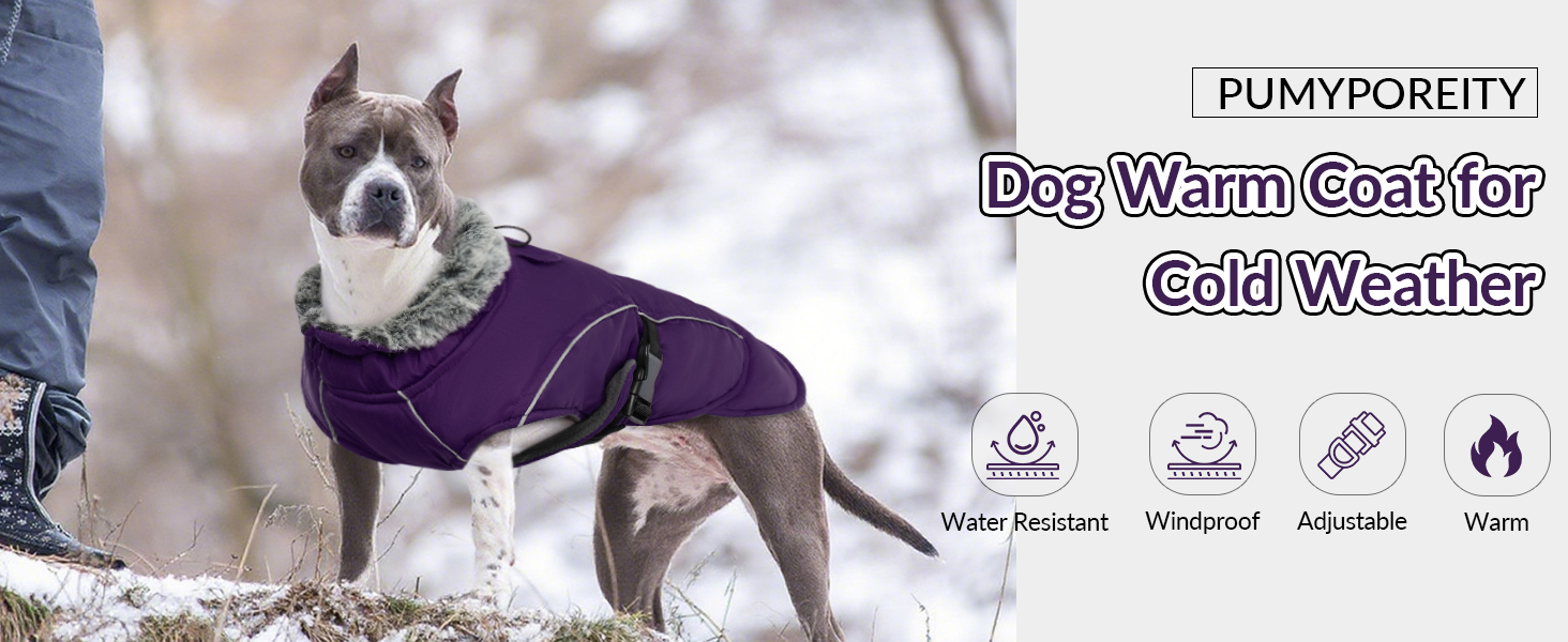 Водонепроникна куртка для собак XL, тепла флісова жилетка для великих собак, камуфляж, фіолетовий (A-Lila)