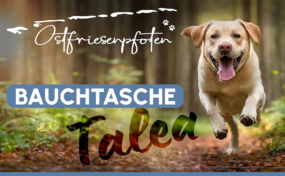 Сумка для ласощів для собак 'Talea' з штучної шкіри, темно-синя - Легкий доступ завдяки магнітному закриттю, знімний внутрішній кишеню, для аксесуарів для собак