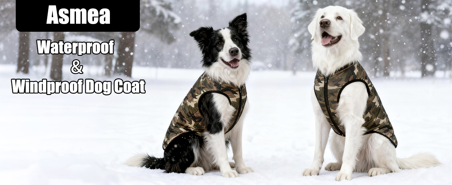 Водонепроникний теплий зимовий камуфляжний теплий куртка для собак з блискавкою. Зелений зимовий теплий камуфляжний теплий куртка для середніх собак.