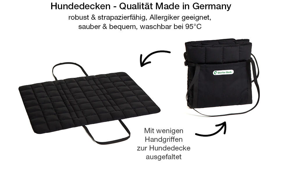 Сумка для подорожей з собакою Doctor Bark: практична ковдра, підходить для алергіків, 95°C, чорний, XL