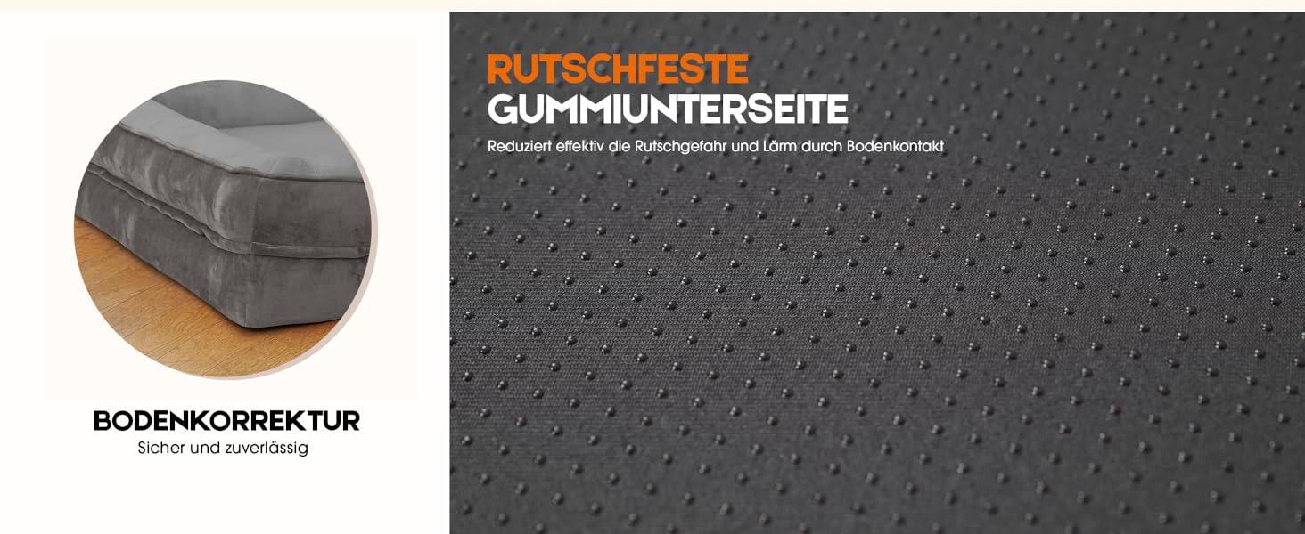 Ортопедичне ліжко для собак великих порід, кошик для собак, що можна прати, з піною у формі яйця, водовідштовхуване ліжко для собак з неслизьким дном та чотиристоронньою подушкою (сірий, 61x91x18 см)