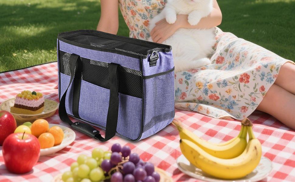 Сумка-переноска для собак та котів Ruwshuuk: багатофункціональна, зручна для прогулянок, подорожей та відпочинку на природі (сіра)