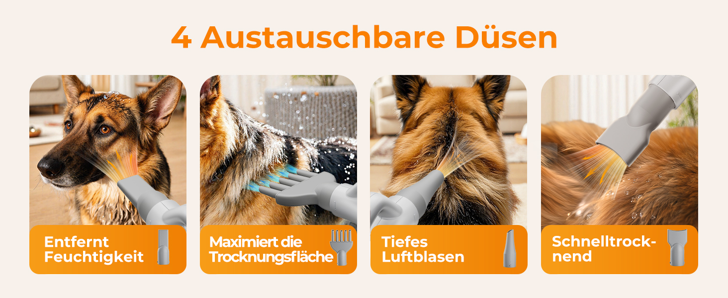 Фен для собак Pecute: потужний сушар для грумінгу з регулюванням температури та швидкості, комплект для догляду за тваринами