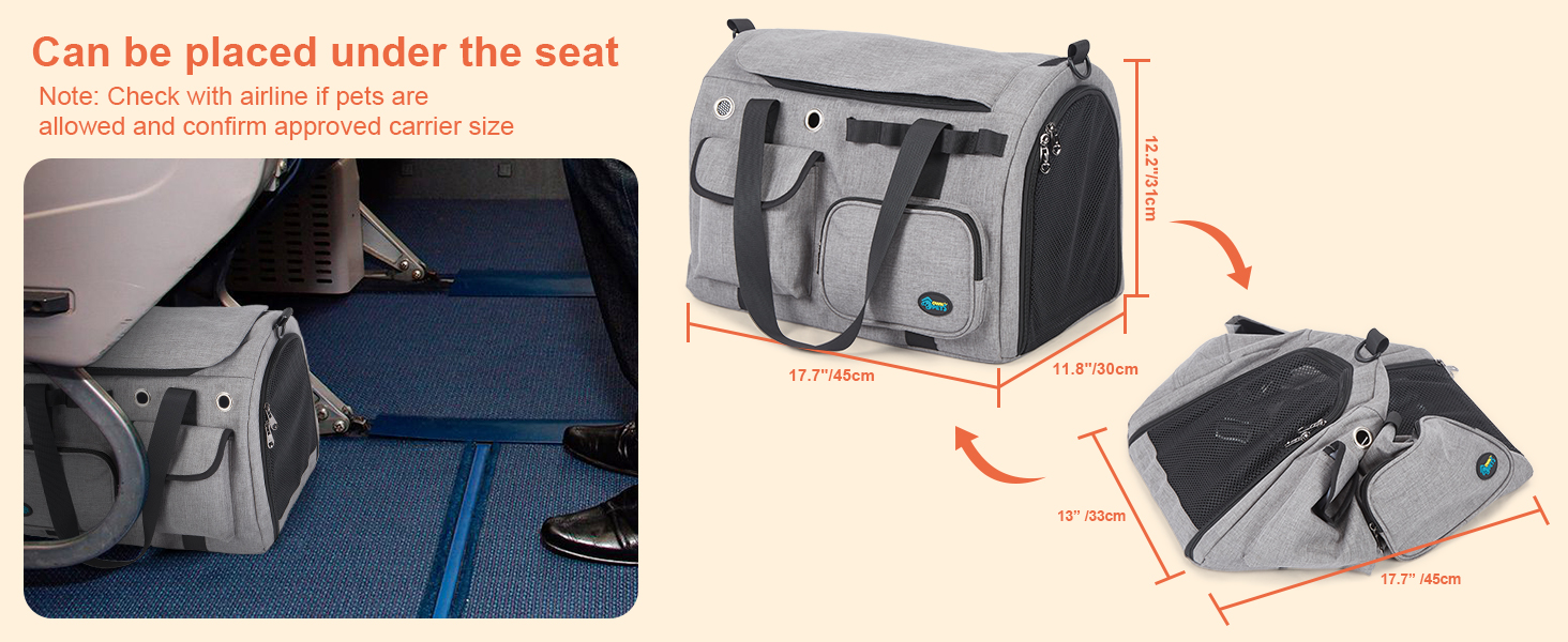 Транспортна переноска для кота Ownpets, складна, 45x30x31 см