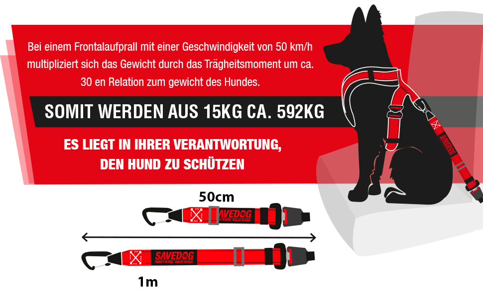 PONSA SAVEDOG: Безпечний поводок-переноска для собак. Міцний, вантажопідйомність 1000 кг, відповідає ISO 27955:2010