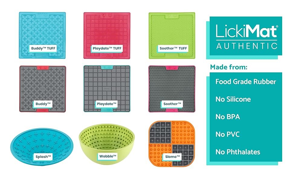 LickiMat Deluxe - килимок для котів, 20x20 см, колір: блакитний, 1 шт.