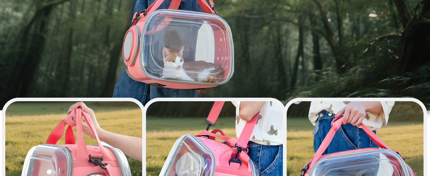 Транспортна переноска для собак та котів PETCUTE, складана та миюча, для подорожей літаком, хакі