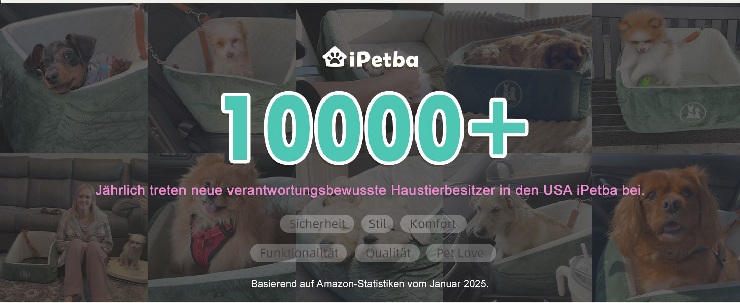 Автомобільний лежак для собак iPetba: комфортний, миючий, для собак до 15 кг, чорний
