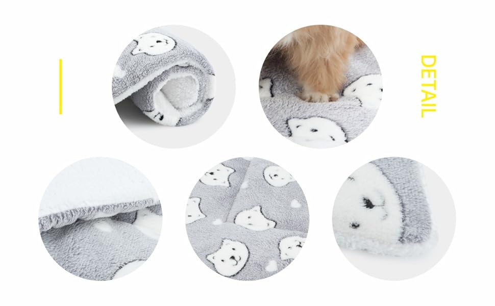 Килимок для собак та котів, 60x80 см, сірий - м'який, дихаючий, машинного прання