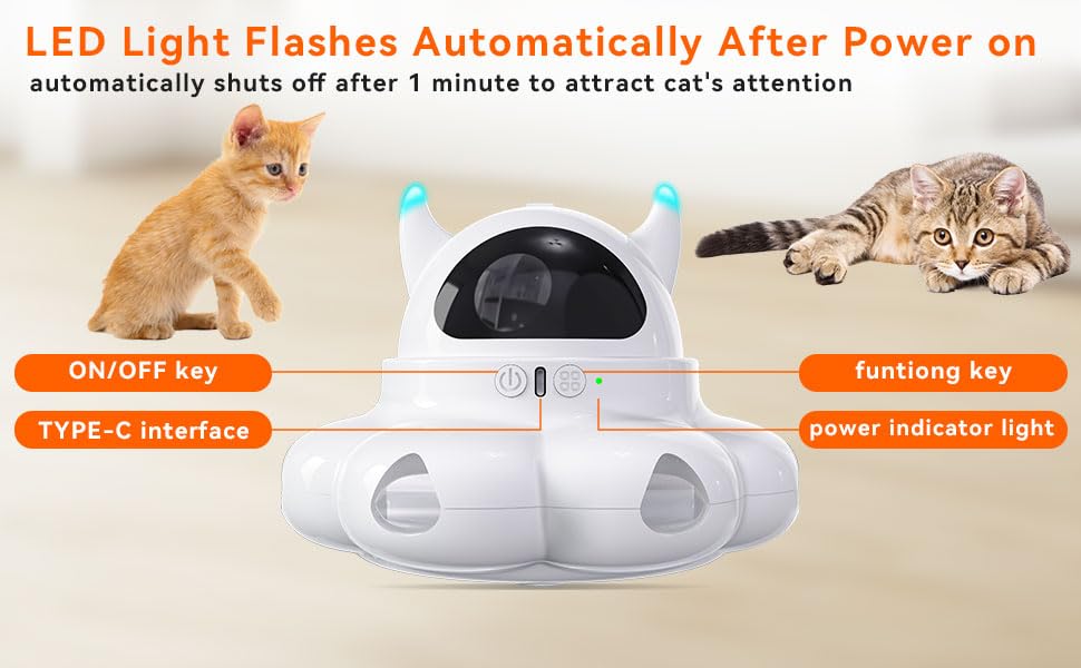 Інтерактивна іграшка для котів Spessn 2-в-1, електрична, USB, для розвитку інтелекту, підходить для кошенят та собак будь-якого віку