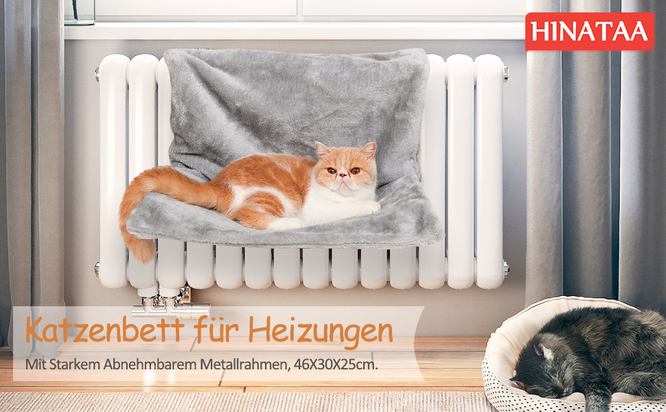 Кішка/Собака, тепле ліжко для батареї опалення, міцний металевий каркас, до 5 кг, сірий колір