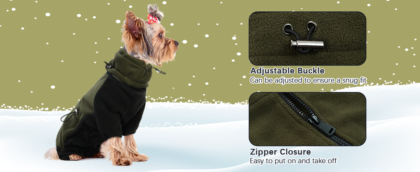 Пуловер для собак XL, тепла куртка-фліс для середніх собак, костюм-комбінезон з ніжками, флісовий халат для собак, костюм для собак Hunter (оливковий, XL) XL, оливковий колір